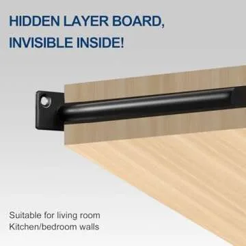 Solid Steel Floating Shelf Brackets - 8 Pcs of Modern Support