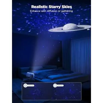 Govee Star Projector, Star Light with 8 Replaceable Discs, 38 Scene Modes, Bluetooth Speaker and 21 White Noises, Relaxing Light for Bedroom, Ceiling