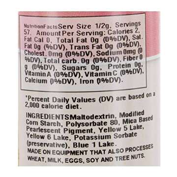 Edible Glitter Flakes, Metallic Gold, 1 Ounce