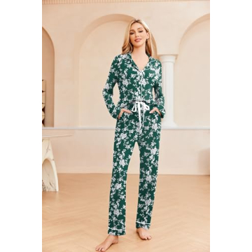 Ekouaer Women's Long Sleeve Pajama Set Soft & Stylish