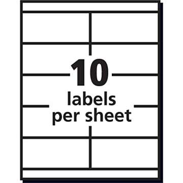 Avery Printable Shipping Labels for Copiers, 2" x 4.25", White, 1,000 Blank Mailing Labels (5352)