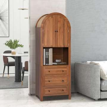 Bifins Arched Storage Cabinet – Versatile Home Organizer