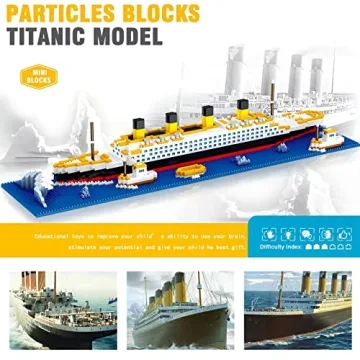 SEASUN Titanic Micro Mini Building Blocks Gift for Ages 14+
