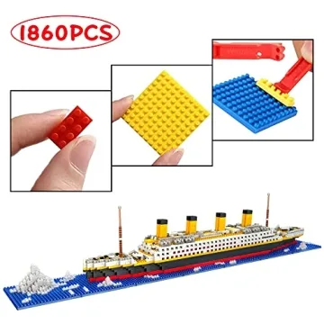 SEASUN Titanic Micro Mini Building Blocks Gift for Ages 14+