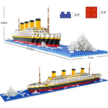 SEASUN Titanic Micro Mini Building Blocks Gift for Ages 14+