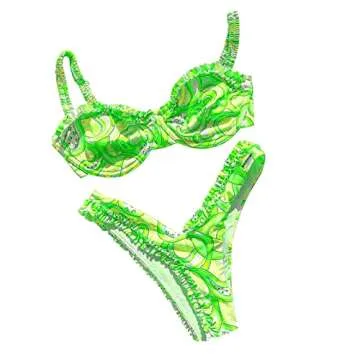 Cute Flounce Push Up Bikini Sets for Teen Girls