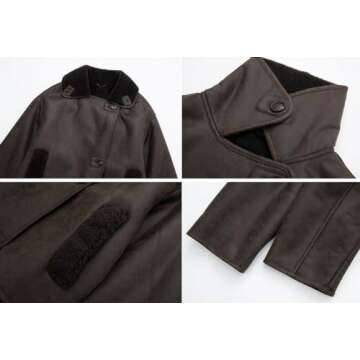 Chouyatou Winter Faux Leather Jacket for Women