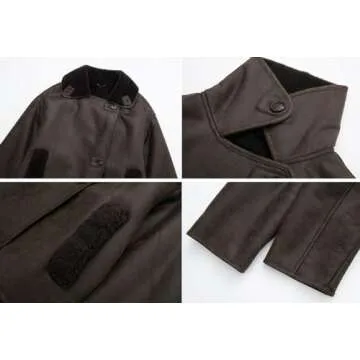 Chouyatou Winter Faux Leather Jacket for Women