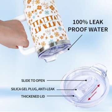 Mhrevyi Mimi Tumbler 40 Oz, Birthday Gift Christmas Mothers Day Gifts for Mimi, Mimi Cup Coffee Mug Stainless Steel 40 Oz Tumbler with Handle and Straw