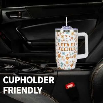 Mhrevyi Mimi Tumbler 40 Oz, Birthday Gift Christmas Mothers Day Gifts for Mimi, Mimi Cup Coffee Mug Stainless Steel 40 Oz Tumbler with Handle and Straw