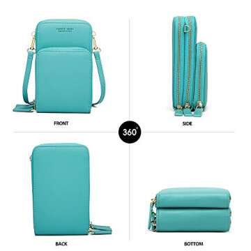 myfriday Small Crossbody Cell Phone Bag for Women, Mini Over Shoulder Handbag Purse with Credit Card...