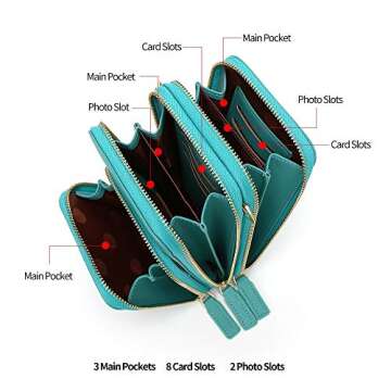 myfriday Small Crossbody Cell Phone Bag for Women, Mini Over Shoulder Handbag Purse with Credit Card Slots