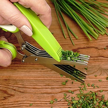 RSVP Herb Scissors - Stainless Steel 5 Blade Kitchen Tool