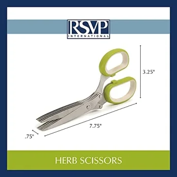 RSVP Herb Scissors - Stainless Steel 5 Blade Kitchen Tool