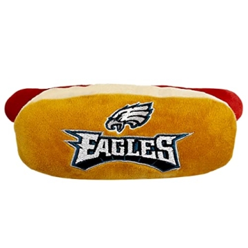 Pets First NFL Philadelphia Eagles HOT Dog Plush Dog & CAT Squeak Toy - Cutest HOT-Dog Snack Plush T...