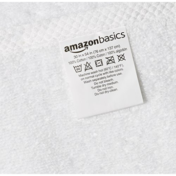 Amazon Basics Quick-Dry Cotton Bath Towels, 2 Piece Set