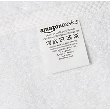 Amazon Basics Quick-Dry Cotton Bath Towels, 2 Piece Set