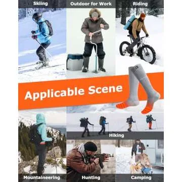 Venustas Heated Socks for Men Women, Rechargeable Heated Socks For Hunting Ski and Feet Warm
