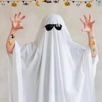 Partywind 295 Styles Glow Halloween Tattoos for Kids Party Decorations, Halloween Party Supplies Favors for Goodie Bag Stuffers, Halloween Treats for Kids Trick or Treat Party (28 Sheets)