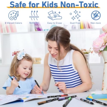 Timart Extra Fine Tip Chalk Markers for Vibrant Creations