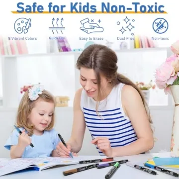 Timart Extra Fine Tip Chalk Markers for Vibrant Creations