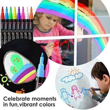 Timart Extra Fine Tip Chalk Markers for Vibrant Creations