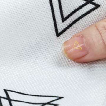 6pcs Geometric Pillow Covers Simple Stripe Pattern Extra Thick Linen Throw Pillow Cushion Cases for Home Office Decor 18 x 18 inch by CDWERD