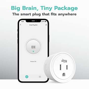 KMC Smart Plug Mini 4-Pack, Wi-Fi Outlets for Smart Home, Remote Control Lights and Devices from Anywhere, No Hub Required, ETL Certified, Works with Alexa and Google Home