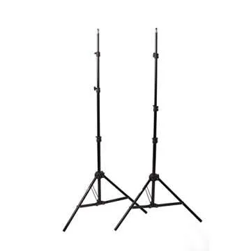 Fovitec 2-Light High-Power Fluorescent Studio Lighting Kit, 20"x20" Quick Setup Softboxes, 105W Bulbs & Light Stands for Portraits, Product Photos, Vlogging, Video Conferencing, & Live Streaming