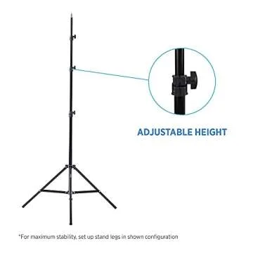 Fovitec 2-Light High-Power Fluorescent Studio Lighting Kit, 20"x20" Quick Setup Softboxes, 105W Bulbs & Light Stands for Portraits, Product Photos, Vlogging, Video Conferencing, & Live Streaming