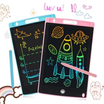 2 Pack Kids Doodle Board - Fun LCD Writing Tablet