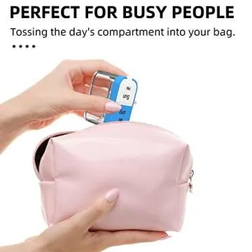 Odaro Extra Large Weekly Pill Organizer 2 Times A Day, BPA Free XL Pill Box 7 Day Am Pm, Jumbo Medicine Organizer to Hold Daily Medicine Vitamin and Supplements - Blue