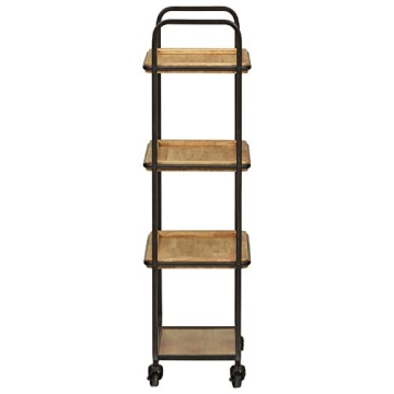 Stone & Beam Industrial Rolling Bar Cart Stylish Functional