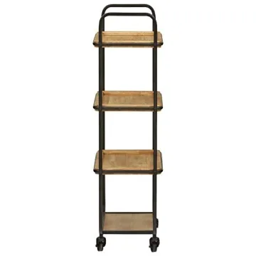 Stone & Beam Industrial Rolling Bar Cart Stylish Functional