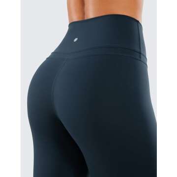 CRZ YOGA Womens Naked Feeling Workout 7/8 Yoga Leggings - 25 Inches High Waist Tight Pants True Navy Medium