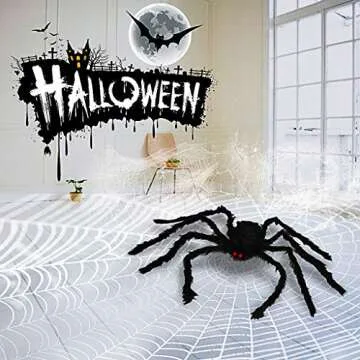 OWUDE 50 Inch Giant Halloween Spider for Outdoor Fun
