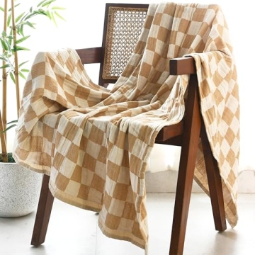 Eco-Friendly 100% Recycled Cotton Boho Throw Blanket for Cozy Comfort
