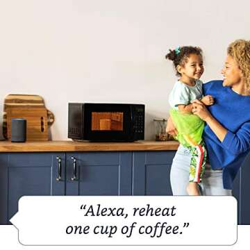 Amazon Basics Microwave, Small, 0.7 Cu. Ft, 700W, Works with Alexa