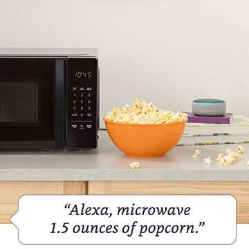 Amazon Basics Microwave, Small, 0.7 Cu. Ft, 700W, Works with Alexa