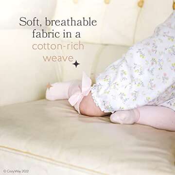 CozyWay Baby Knee High Bow Socks For Baby Girls Infant 0-9 Months 3-3 Pack