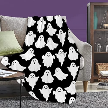 Jbralid Halloween Throw Blanket for Spooky Comfort