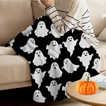 Jbralid Halloween Throw Blanket for Spooky Comfort