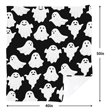 Jbralid Halloween Throw Blanket for Spooky Comfort