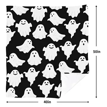 Jbralid Halloween Throw Blanket for Spooky Comfort