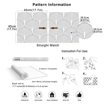 Abstract Rainbow Peel Stick Wallpaper Modern Home Decor