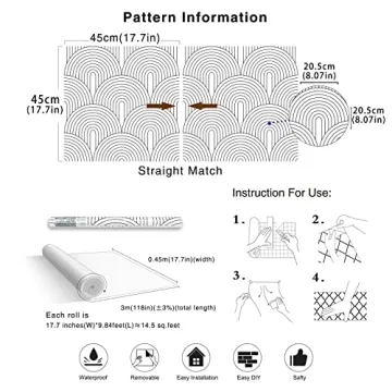 Abstract Rainbow Peel Stick Wallpaper Modern Home Decor