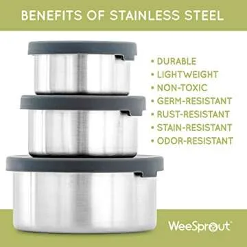 WeeSprout Stainless Steel Food Storage Containers Set