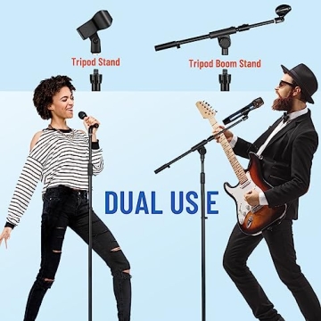 CAHAYA Microphone Stand with Adjustable Boom and Clips