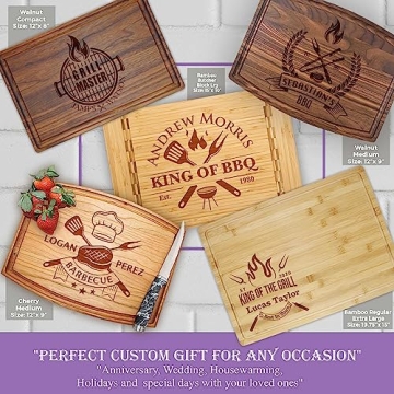 Personalized Dad BBQ Cutting Board Gift for Men