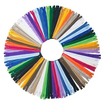 YAKA 60pcs 9 Inch Nylon Coil Zippers for Tailor Sewing Crafts in 20 Colors